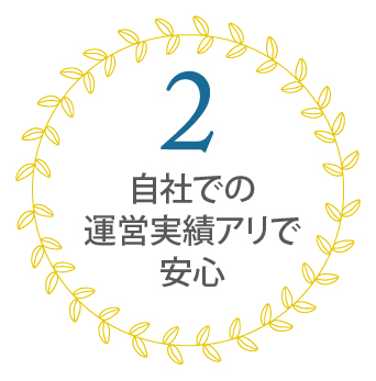 ポイント2 自社での運営実績アリで安心