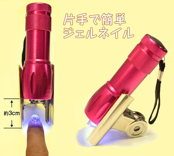 クリップとLEDライト